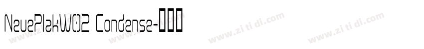 NeuePlakW02 Condense字体转换